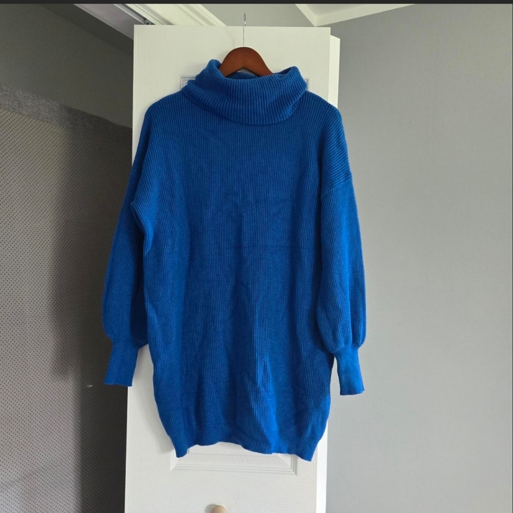 NWOT Lamiar Royal Blue Sweater Dress